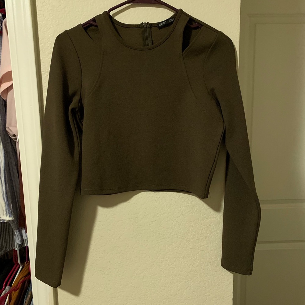Zara long sleeve crop too